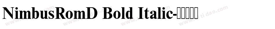 NimbusRomD Bold Italic字体转换
